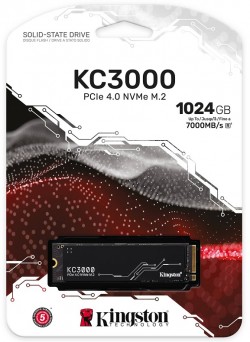 1TB KINGSTON KC3000 M.2 NVMe PCIe 4.0 SKC3000S/1024G 7000/6000MB/s