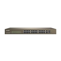 TENDA TEF1226P 24 PORT 10/100 24 PORT POE WEB YÖNETİLEBİLİR SWITCH 2GE+2SFP (410W)